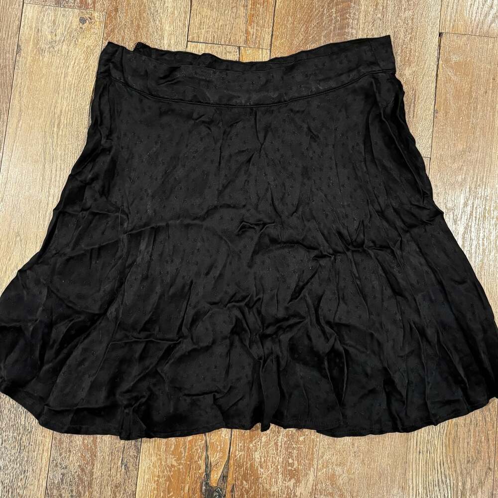 Free People Black Star Pattern Ruffle Layered Mini Skirt